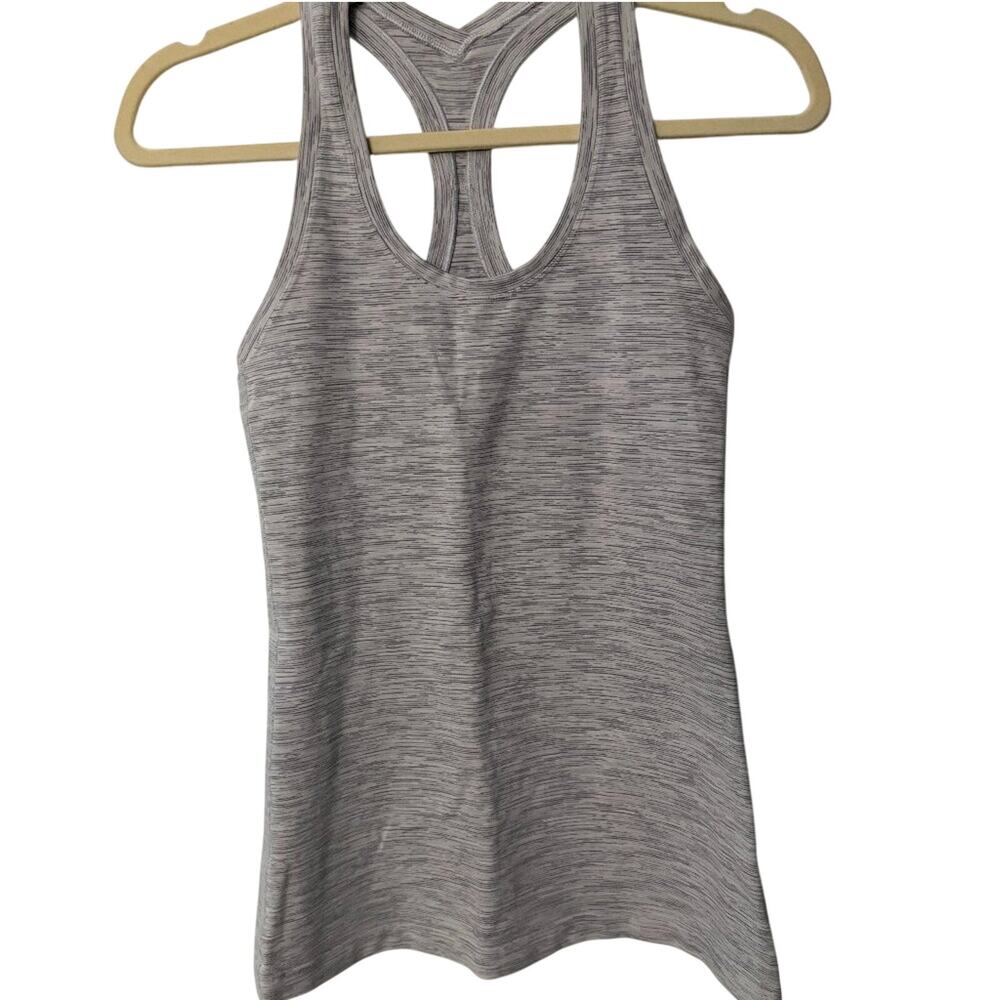 Lululemon Gray Striped Tank Top